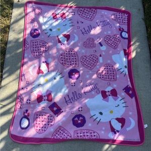 RARE Vintage Y2K Sanrio Hello Kitty Throw Blanket